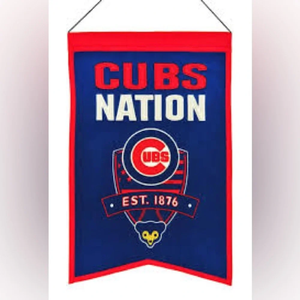 Cubs Nation Blue‎ and Red Wool Wall Banner